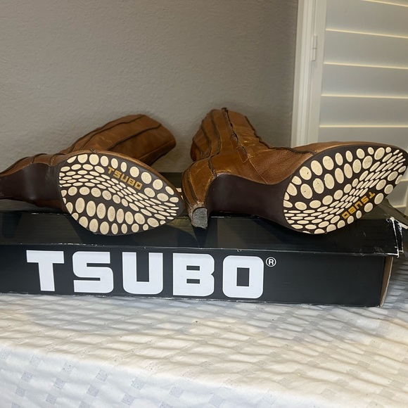 TSUBO Messala cognac brown Leather Boots size 7.5 - Picture 2 of 11
